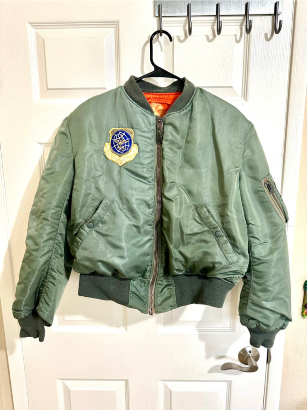US Air Force 1960s MA1 Flight Jacket Size Small Vintage